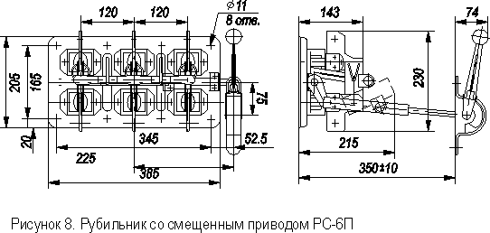 Схема установки рубильника рпс Схема установки рубильника рпс